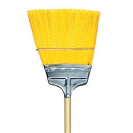 Gordon Brush Milwaukee Dustless Brush 437050 Yellow Flagged Polypropylene; Wood Handle; Upright Broom; Case Of 12 437050